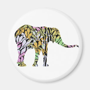 Aimant Eléphant coloré