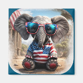 Aimant Éléphant d'Amérique (Devant)