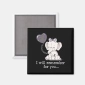 Aimant Eléphant de sensibilisation (Recto/Verso)