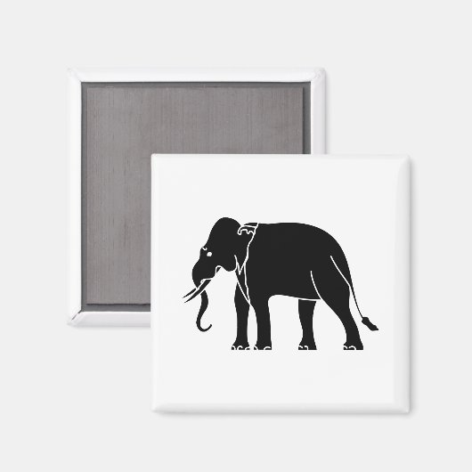 Aimant Éléphant de Siamese (Recto/Verso)