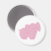 Aimant Eléphant doux (rose) (Recto/Verso)