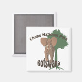 Aimant Eléphant du parc national de Chobe (Recto/Verso)