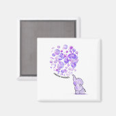 Aimant Éléphant Fait Exploser Des Ballons Violets Sensibi (Recto/Verso)