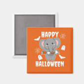 Aimant Elephant Happy Halloween (Recto/Verso)