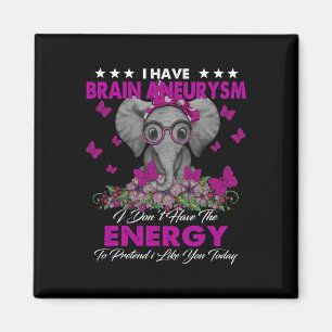 Aimant Elephant J'ai Cerveau Aneurysme Cadeaux de sensibi