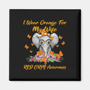 Aimant Éléphant Je Porte Orange Pour Ma Femme Rsd Crps Se