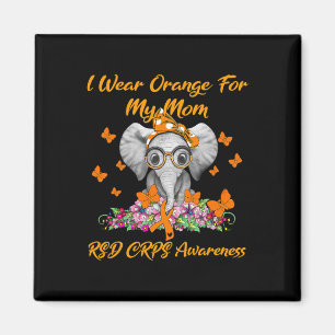 Aimant Elephant Je Porte Orange Pour Ma Mère RSD CRPS