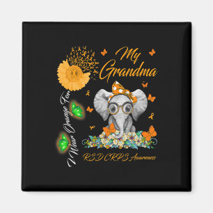 Aimant Elephant Je Porte Orange Pour Mon Grand-Mère RSD C