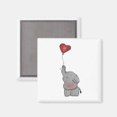 Aimant Eléphant mignon (Recto/Verso)