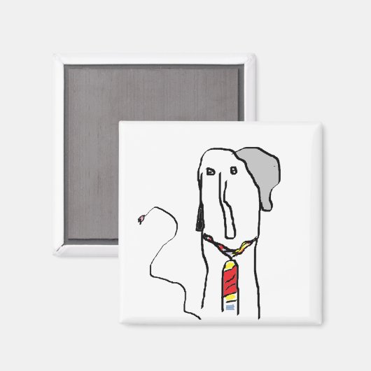 Aimant Elephant Office Worker (Recto/Verso)