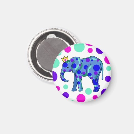 Aimant Eléphant Polka Dot (Recto/Verso)