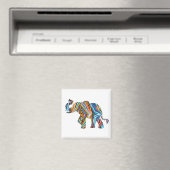 Aimant éléphant psychédélique (In Situ (Lave-vaisselle))