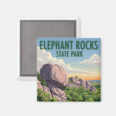 Aimant Elephant Rocks State Park Missouri Travel (Recto/Verso)