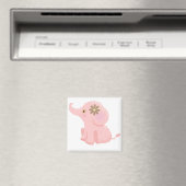 Aimant Eléphant rose bébé (In Situ (Lave-vaisselle))