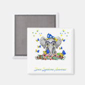 Aimant Elephant Sa Lutte Est Ma Lutte Contre Le Syndrome (Recto/Verso)