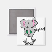 Aimant Eléphant Stick (Recto/Verso)