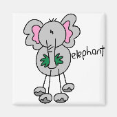 Aimant Eléphant Stick (Devant)
