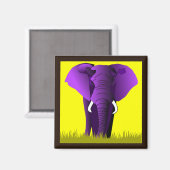 Aimant Eléphant Violet (Recto/Verso)