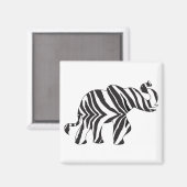 Aimant Eléphant Zebra Print (Recto/Verso)