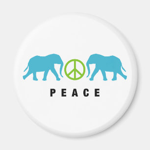 Aimant Eléphants avec paix