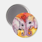 Aimant Eléphants dans l'aimant (Recto/Verso)