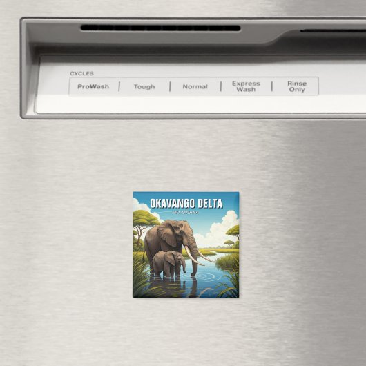 Aimant Eléphants dans le delta de l'Okavango Botswana (In Situ (Lave-vaisselle))