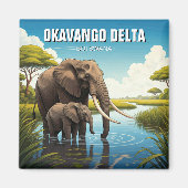 Aimant Eléphants dans le delta de l'Okavango Botswana (Devant)