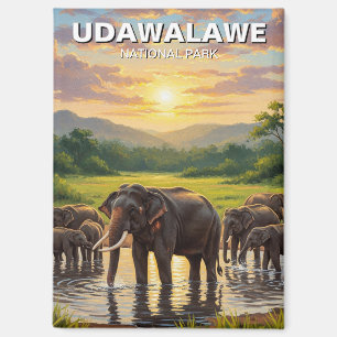 Aimant Eléphants dans le Parc national de Sri Lanka Udawa