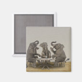 Aimant Elephants having tea party (Recto/Verso)