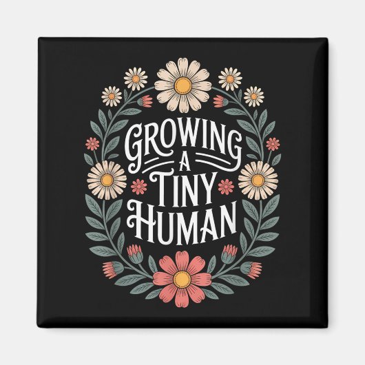 Aimant Élever un tout petit humain Nouvelle maman papa an (Devant)