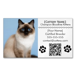 Aimant Éleveur de Chat Personnalisable de Chatteri