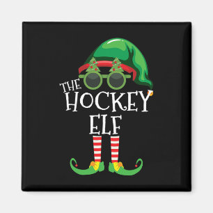 Aimant Elf de hockey Noël Pjs de groupe de fête appariés