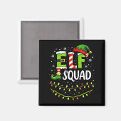 Aimant Elf Squad Christmas Lights Matching Holiday Crew  (Recto/Verso)