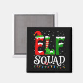 Aimant Elf Squad Funny Christmas Family Pajamas (Recto/Verso)