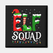 Aimant Elf Squad Funny Christmas Family Pajamas (Devant)