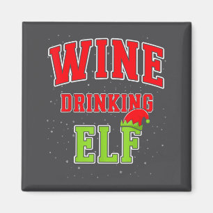 Aimant Elfe buveur de vin Noël Famille Groupe assorti