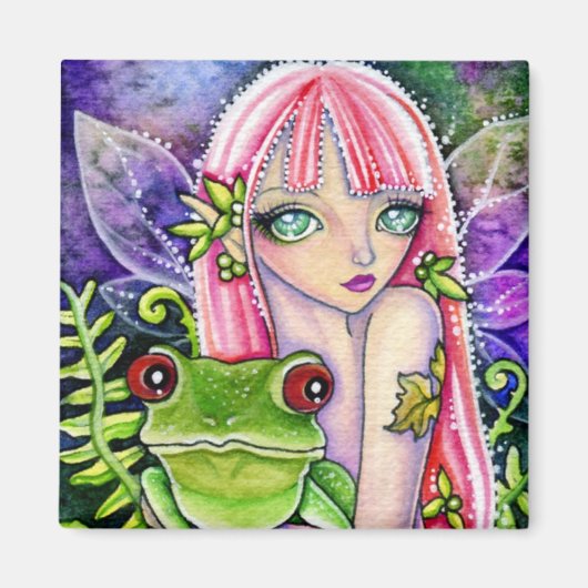 Aimant - Elfe de grenouille verte (Devant)