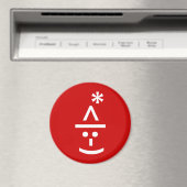 Aimant Elfe de Noël Emoticon Xmas ASCII Texte Art (In Situ (Lave-vaisselle))
