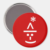 Aimant Elfe de Noël Emoticon Xmas ASCII Texte Art (Recto/Verso)