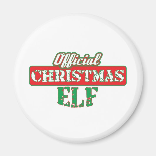 Aimant Elfe de Noël officiel - Aide Père Noël (Devant)