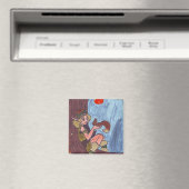 Aimant Elfe En Bois Avec Écureuil (In Situ (Lave-vaisselle))