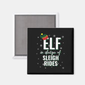 Aimant Elfe Responsable De Sleigh Rides Vacances Noël Ma (Recto/Verso)
