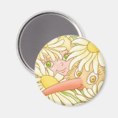 Aimant Elfleda et Kiwi dans l'aimant de la marguerite (Recto/Verso)