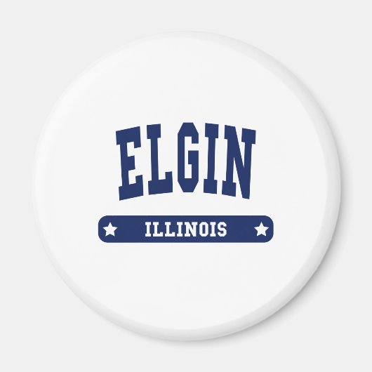 Aimant Elgin Illinois College Style tee - shirt (Devant)