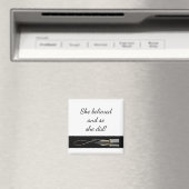 Aimant "Elle croyait" Antique Pen Fun Encouragement (In Situ (Lave-vaisselle))