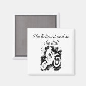 Aimant "Elle croyait" Motorcycle Racing Encouragement (Recto/Verso)