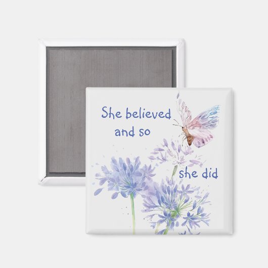 Aimant "Elle croyait que la citation motivationnelle Papi (Recto/Verso)