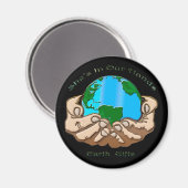 Aimant ELLE EST DANS NOTRE collection MAINS (Recto/Verso)