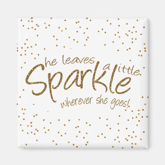 Aimant Elle Feuille un peu étincelante (Devant)