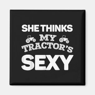 Aimant Elle Pense Que Mes Tracteurs Y T Shirt Funny Boyfr